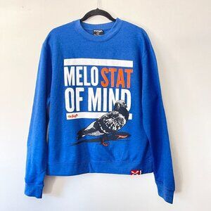 Entree Size S LS MELO STAT OF MIND Pullover Crew Neck Sweatshirt NBA NY Knicks